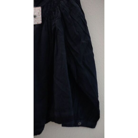 Free People OB1064031 Women's Sz XS Navy Blue Raglan Sleeve Button Up Top $88 - Picture 4 of 9